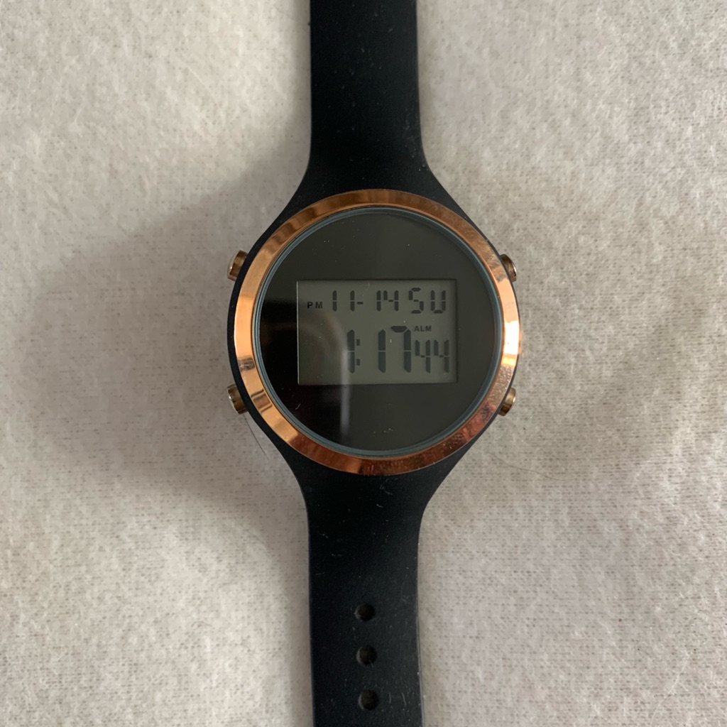 Black And Rose Gold Watch